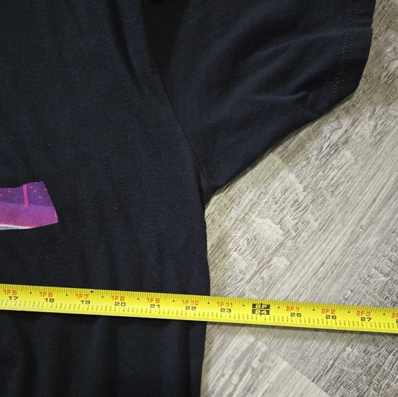 BLK-RFL-DIV T-Shirt Womens Size XL Black Pink Short Sleeve Cotton - Picture 9 of 9